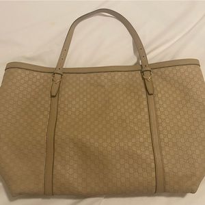 Gucci MICROGUCCISSIMA NICE LEATHER TOTE BAG IN BROWN